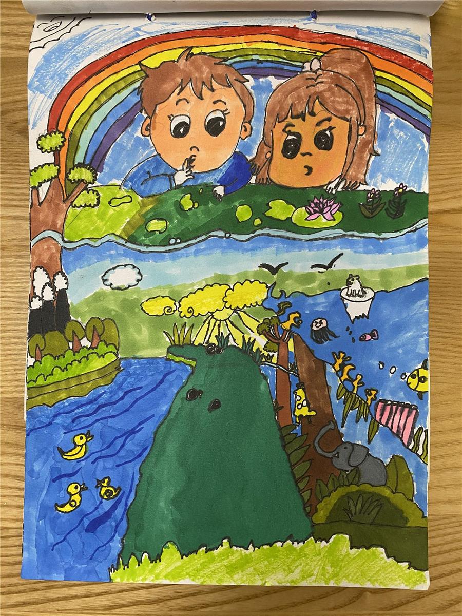 《夏日彩虹，保護地球》 孫睿陽 7歲