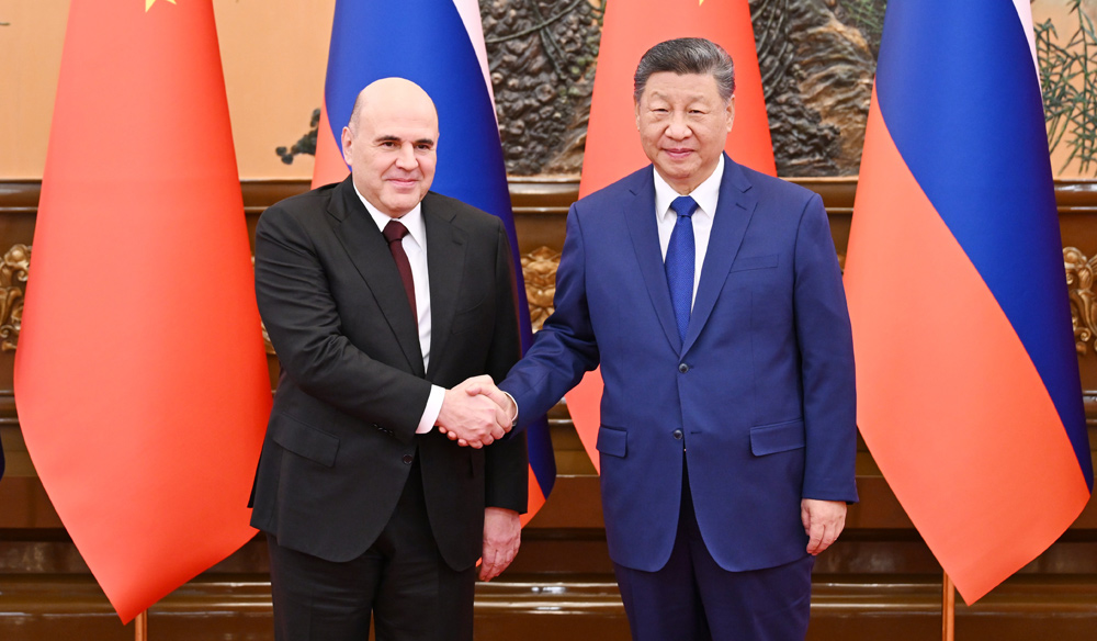 習(xí)近平會(huì)見俄羅斯總理米舒斯京