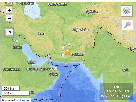 伊朗稱該國東南部發(fā)生7.5級地震